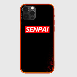 Чехол для iPhone 12 Pro СЕМПАЙ - SENPAI, цвет: 3D-красный