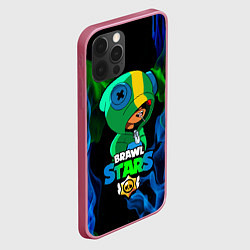 Чехол для iPhone 12 Pro Brawl Stars LEON, цвет: 3D-малиновый — фото 2