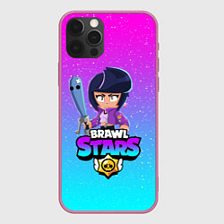 Чехол для iPhone 12 Pro BRAWL STARS BIBI, цвет: 3D-малиновый