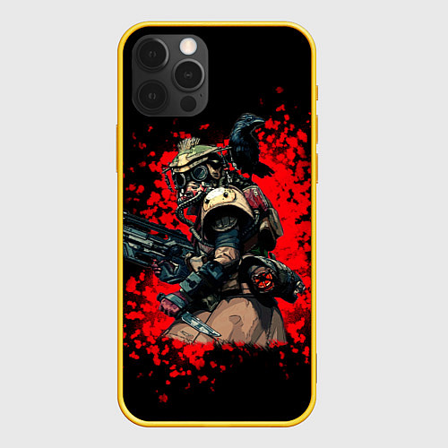 Чехол iPhone 12 Pro Bloodhound 3D Black / 3D-Желтый – фото 1