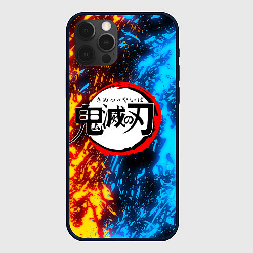 Чехол iPhone 12 Pro KIMETSU NO YAIBA / 3D-Черный – фото 1