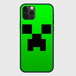 Чехол для iPhone 12 Pro MINECRAFT, цвет: 3D-черный