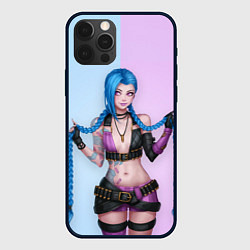 Чехол для iPhone 12 Pro League of Legends Jinx, цвет: 3D-черный