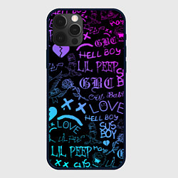 Чехол для iPhone 12 Pro LIL PEEP LOGOBOMBING, цвет: 3D-черный