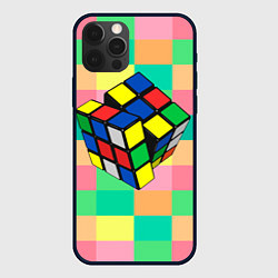 Чехол для iPhone 12 Pro Кубик Рубика, цвет: 3D-черный