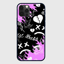 Чехол для iPhone 12 Pro LIL PEEP, цвет: 3D-черный