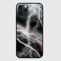 Чехол для iPhone 12 Pro Молния, цвет: 3D-черный