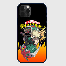 Чехол для iPhone 12 Pro MY HERO ACADEMIA яркое пламя, цвет: 3D-черный