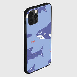 Чехол для iPhone 12 Pro Акулий косяк, цвет: 3D-черный — фото 2
