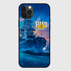 Чехол для iPhone 12 Pro ВМФ, цвет: 3D-черный