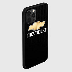 Чехол для iPhone 12 Pro CHEVROLET, цвет: 3D-черный — фото 2