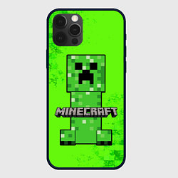 Чехол для iPhone 12 Pro MINECRAFT, цвет: 3D-черный