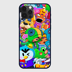 Чехол для iPhone 12 Pro BRAWL STARS, цвет: 3D-черный