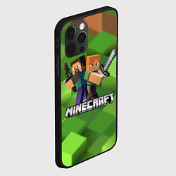 Чехол для iPhone 12 Pro MINECRAFT, цвет: 3D-черный — фото 2