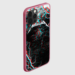 Чехол для iPhone 12 Pro METALLICA GLITCH STORM, цвет: 3D-малиновый — фото 2