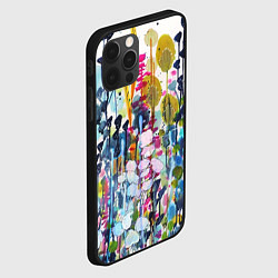 Чехол для iPhone 12 Pro Watercolor Flowers, цвет: 3D-черный — фото 2