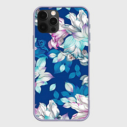 Чехол для iPhone 12 Pro Нежные цветы, цвет: 3D-светло-сиреневый