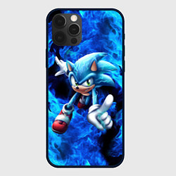 Чехол для iPhone 12 Pro Blue Sonic, цвет: 3D-черный