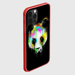 Чехол для iPhone 12 Pro Панда в краске, цвет: 3D-красный — фото 2