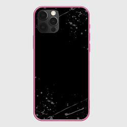 Чехол для iPhone 12 Pro СЕРЫЕ БРЫЗГИ, цвет: 3D-малиновый
