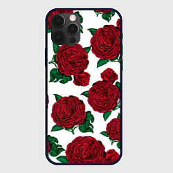Чехол для iPhone 12 Pro Винтажные розы, цвет: 3D-черный