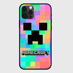 Чехол для iPhone 12 Pro Minecraft, цвет: 3D-черный