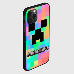 Чехол для iPhone 12 Pro Minecraft, цвет: 3D-черный — фото 2