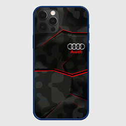 Чехол для iPhone 12 Pro AUDI, цвет: 3D-тёмно-синий