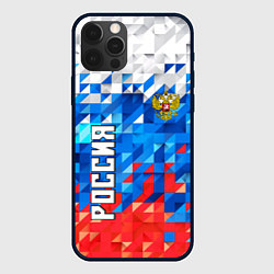 Чехол для iPhone 12 Pro RUSSIA SPORT, цвет: 3D-черный