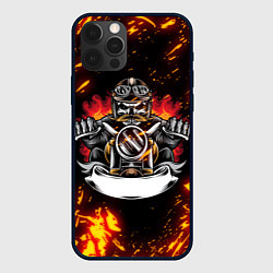 Чехол для iPhone 12 Pro Fire Biker Z, цвет: 3D-черный