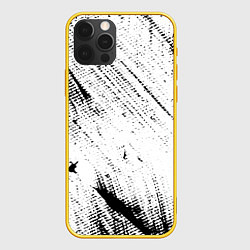 Чехол для iPhone 12 Pro ШТРИХИ, цвет: 3D-желтый