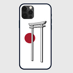 Чехол для iPhone 12 Pro Япония Тории Z, цвет: 3D-черный