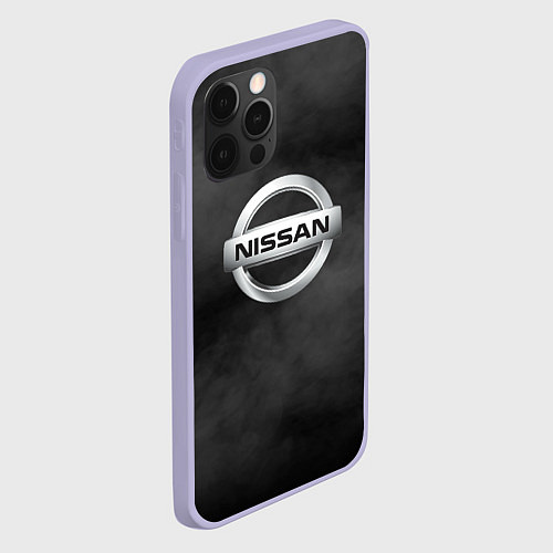 Чехол iPhone 12 Pro NISSAN / 3D-Светло-сиреневый – фото 2