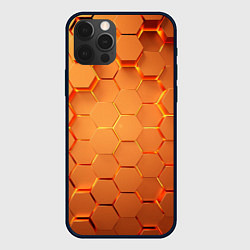 Чехол для iPhone 12 Pro Золотые 3D плиты, цвет: 3D-черный