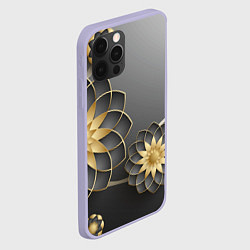 Чехол для iPhone 12 Pro 3D цветы, цвет: 3D-светло-сиреневый — фото 2