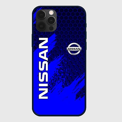 Чехол iPhone 12 Pro NISSAN / 3D-Черный – фото 1