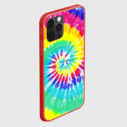 Чехол для iPhone 12 Pro TIE-DYE СТЕНА, цвет: 3D-красный — фото 2