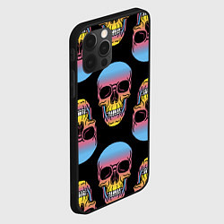 Чехол для iPhone 12 Pro Neon skull!, цвет: 3D-черный — фото 2