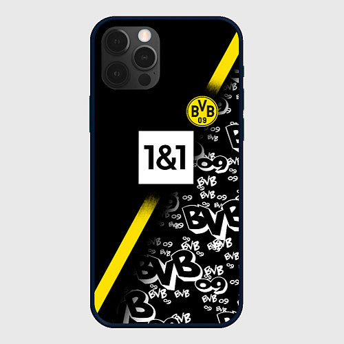 Чехол iPhone 12 Pro Dortmund 20202021 ФОРМА / 3D-Черный – фото 1