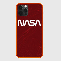 Чехол для iPhone 12 Pro NASA НАСА, цвет: 3D-красный