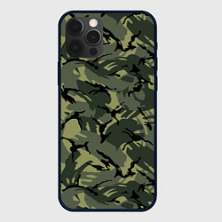 Чехол для iPhone 12 Pro Камуфляж, цвет: 3D-черный