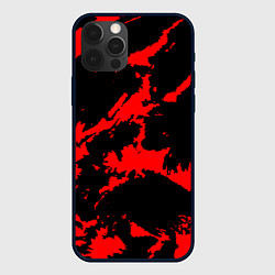 Чехол для iPhone 12 Pro Красный на черном, цвет: 3D-черный
