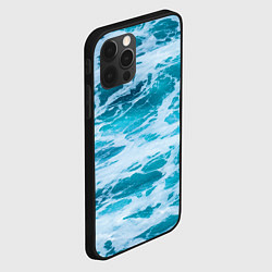 Чехол для iPhone 12 Pro Вода волны пена море, цвет: 3D-черный — фото 2