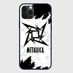 Чехол для iPhone 12 Pro METALLICA МЕТАЛЛИКА, цвет: 3D-черный