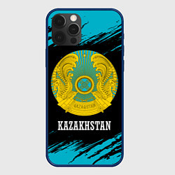 Чехол для iPhone 12 Pro KAZAKHSTAN КАЗАХСТАН, цвет: 3D-тёмно-синий