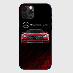 Чехол для iPhone 12 Pro Mercedes Benz AMG, цвет: 3D-черный