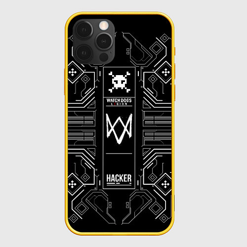 Чехол iPhone 12 Pro WATCH DOGS: LEGION / 3D-Желтый – фото 1