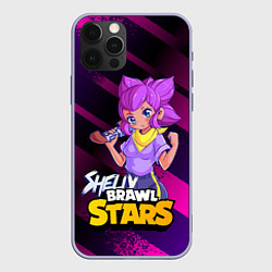 Чехол для iPhone 12 Pro Brawl Stars Shelly, цвет: 3D-светло-сиреневый