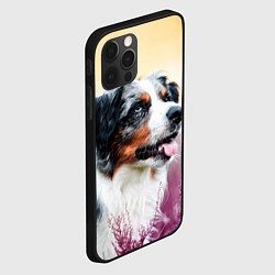 Чехол для iPhone 12 Pro Австралийская Овчарка, цвет: 3D-черный — фото 2
