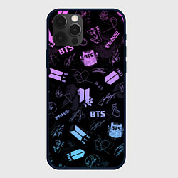 Чехол для iPhone 12 Pro BTS, цвет: 3D-черный